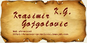 Krasimir Gojgolović vizit kartica
